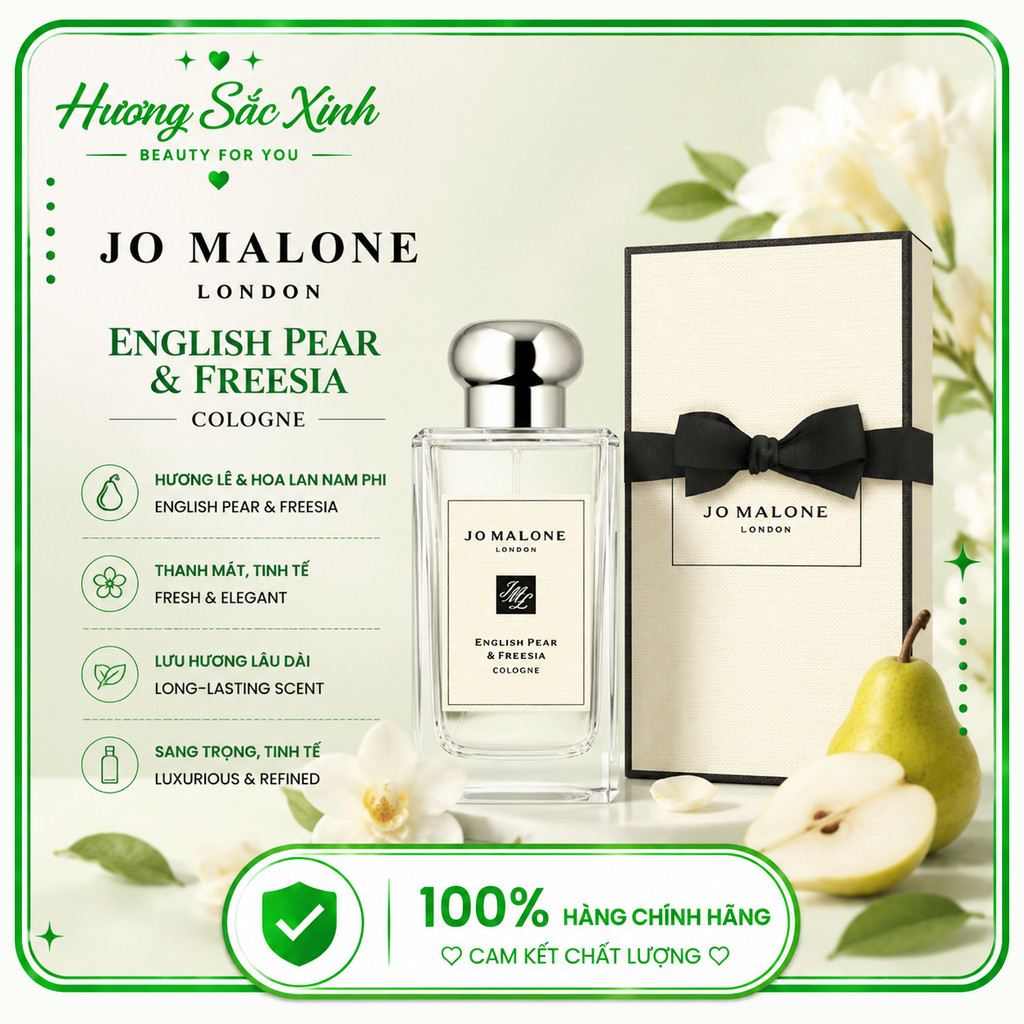 【Chính Hãng】Jo Malone English Pear & Freesia Cologne Nước Hoa Thơm Lâu Thanh Lịch 9ML/30ML/100ML