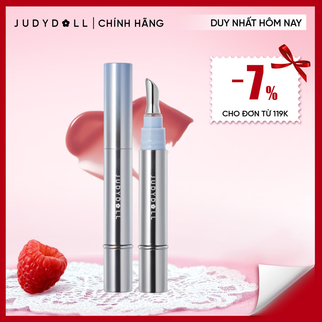 JUDYDOLL Son Bóng Dưỡng Ẩm Làm Mờ Vân Môi Watery Essence Lip Glaze