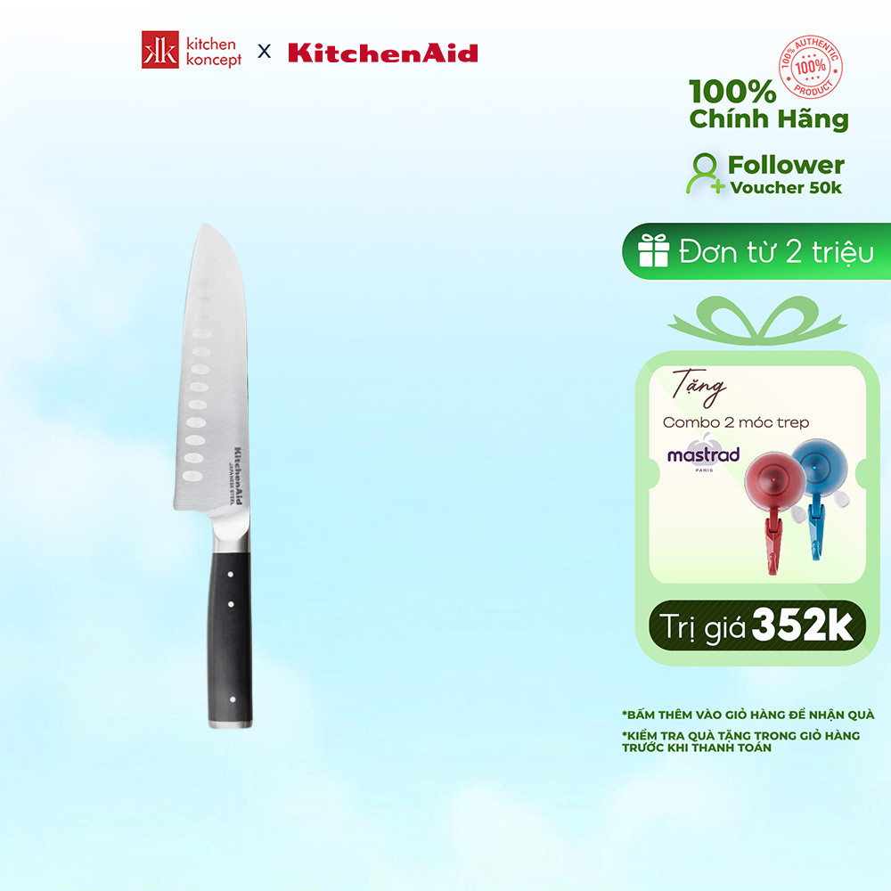 KitchenAid - Dao Santoku Gourmet - 18cm
