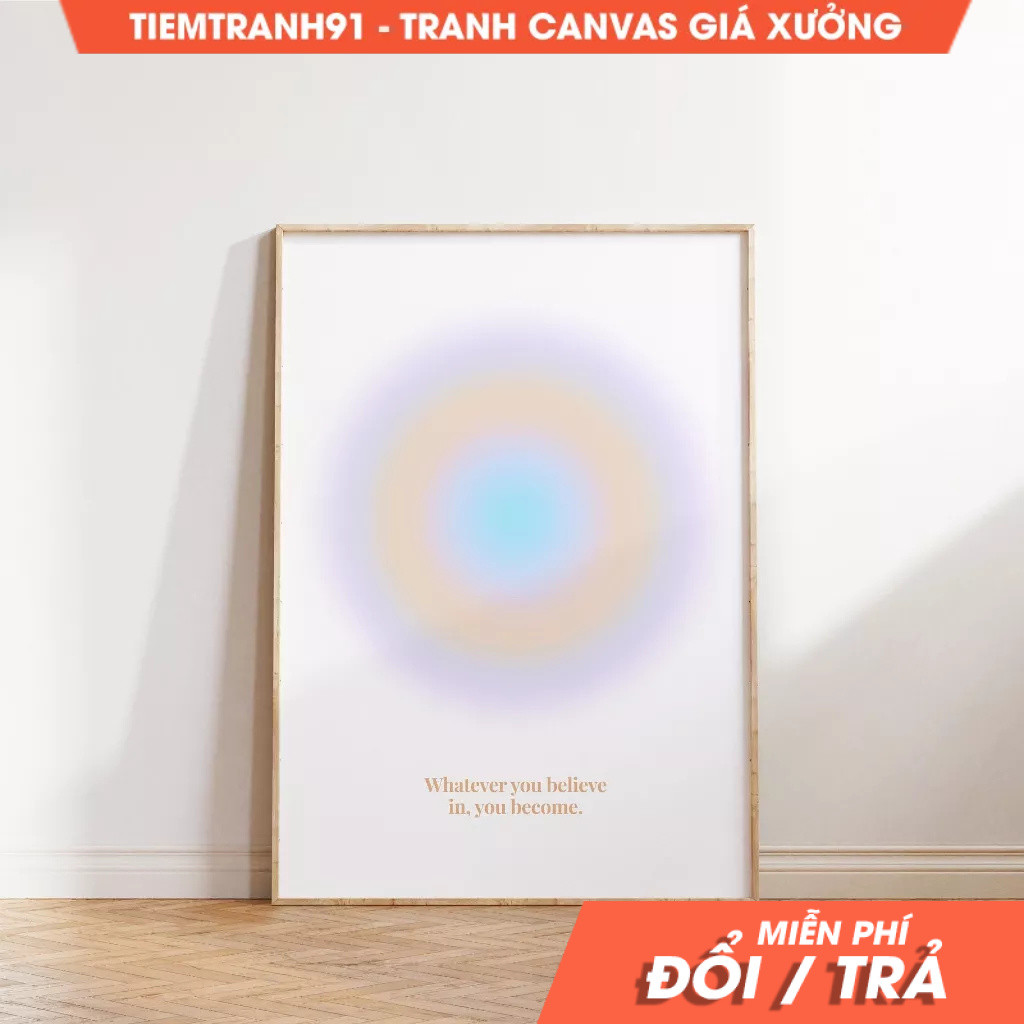 Tranh treo tường, Aura Poster, Spiritual Wall Art, Gradient, Angel Numbers, Affirmation Wall Art. (1