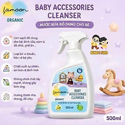 Nước rửa đồ dùng cho bé Lamoon Organic Baby 500ml - An toàn và tự nhiên