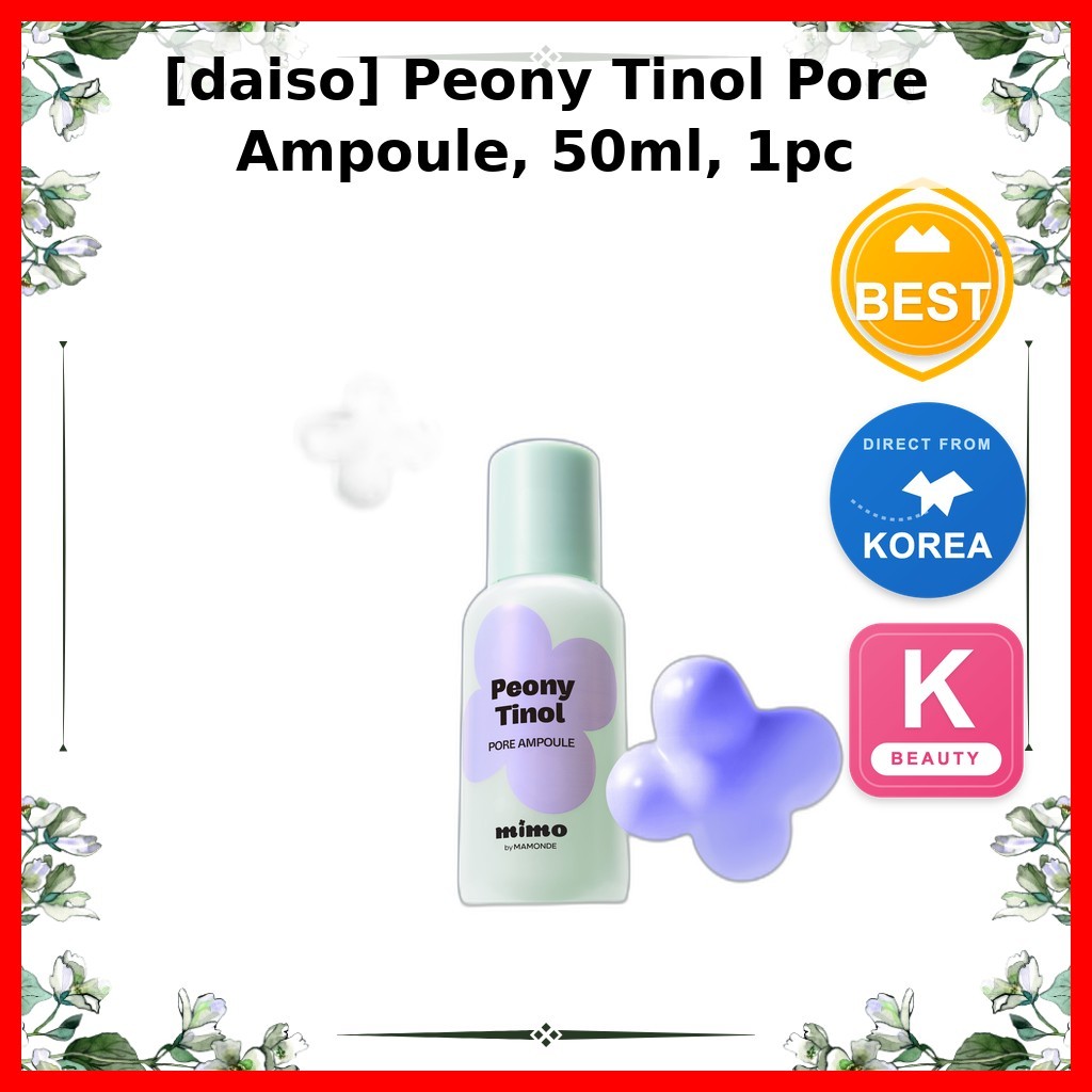 [daiso] Peony Tinol Pore Ampoule, 50ml, 1 cái / Ampoule Hàn Quốc / Tinh chế lỗ chân lông / 100% Auth