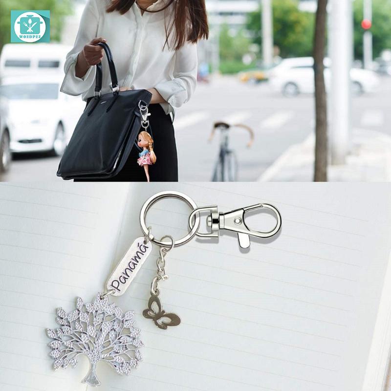 Woedpez 100 Chiếc Móc Khóa Có Cho Móc Khóa Móc Khóa Móc Khóa Móc Khóa Có Nhẫn Cho Dây Buộc Trang Sức