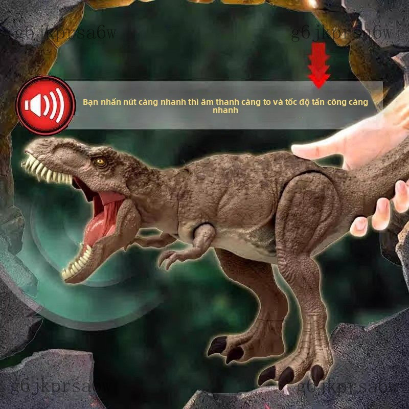 Đồ chơi trẻ em Mô hình khủng long Tyrannosaurus Rex siêu tốc độ của Mattel Jurassic World, đồ chơi đ