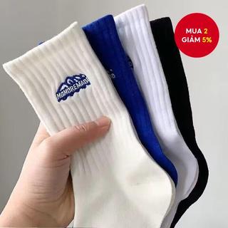 1 Gói Tất Cặp Đôi - Tất Cotton Chân Sportluxe In Bông Tuyết, Dày & Thoáng Khí Cho Thể Thao / Thường Ngày / Mặc Hàng Ngày (All-Season, Unisex)