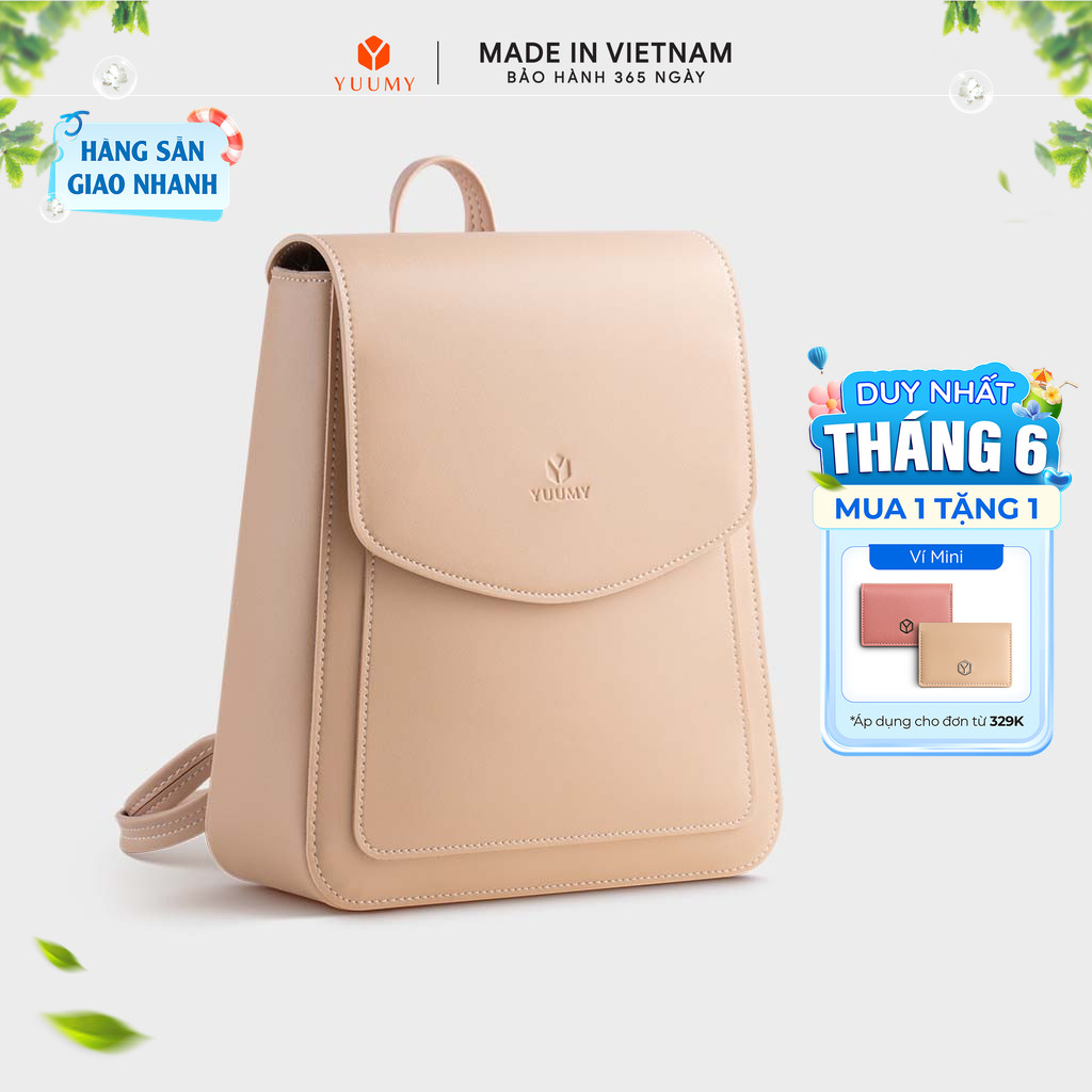 Balo Yuumy (Thời trang nữ cỡ trung - Balo da Seasand YBA104) Bagsmart