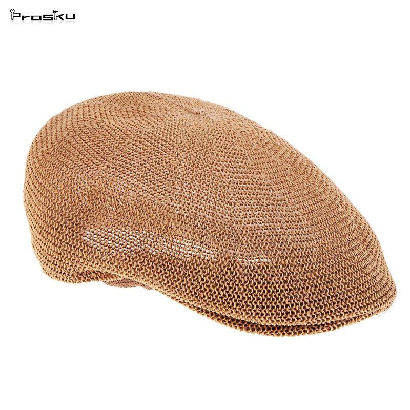 Nam Thoáng Khí Mùa Hè Rơm Mũ Chống Nắng Newsboy Beret Ivy Cap Cabbie Flat Cap