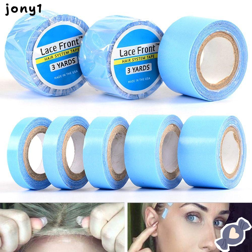 THUY 3Yards / Cuộn Keo dán phía trước ren, Băng keo giả siêu bền, Băng keo hệ thống tóc màu xanh chố