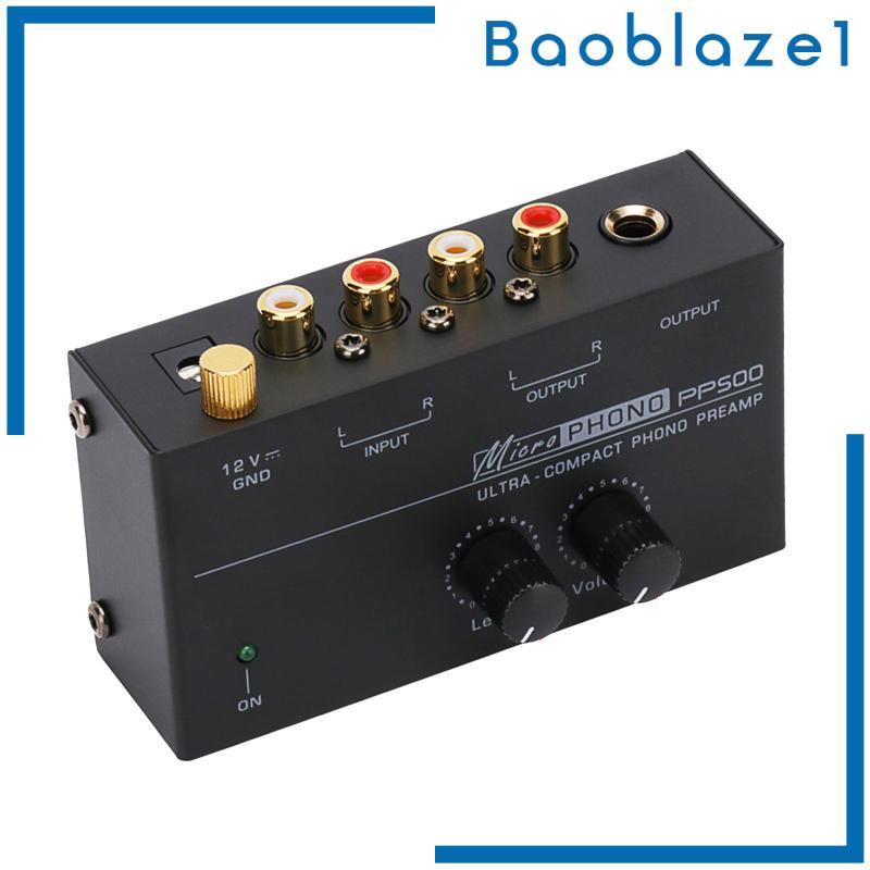 Phono Preamp Bộ khuếch đại bàn xoay Preamp Đầu vào RCA, Đầu ra RCA Nhỏ gọn DC 12V Player Preamp cho 