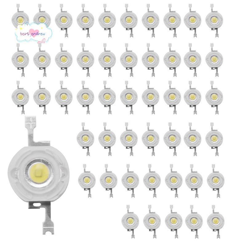 50 Chiếc 1W Diode Công Suất Cao Trắng Mát Hạt Led 1 Watt Chip Đèn 3V-3.4V