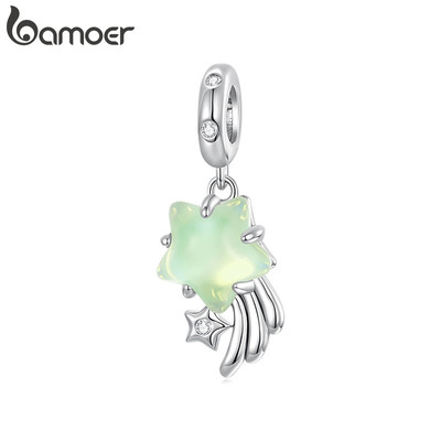 Bamoer Charm Shooting Star Mặt dây chuyền DIY cho vòng tay Quà tặng cho nữ
