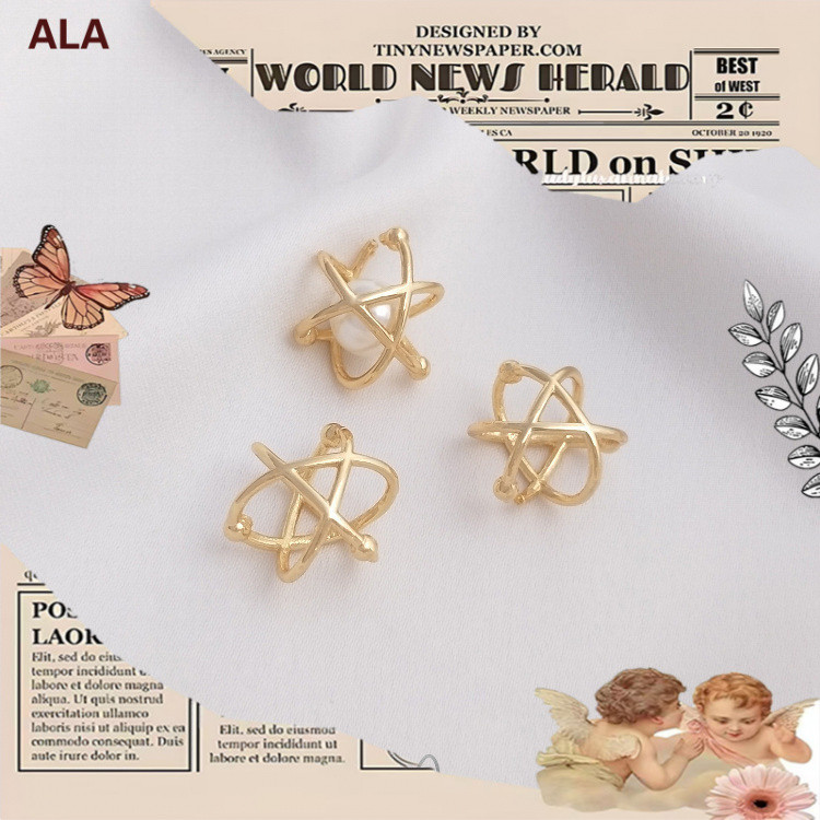 💖Phụ kiện trang sức DIY💖Mặt dây chuyền 14K vàng với pha lê và ngọc trai, thiết kế mặt hành tinh gala