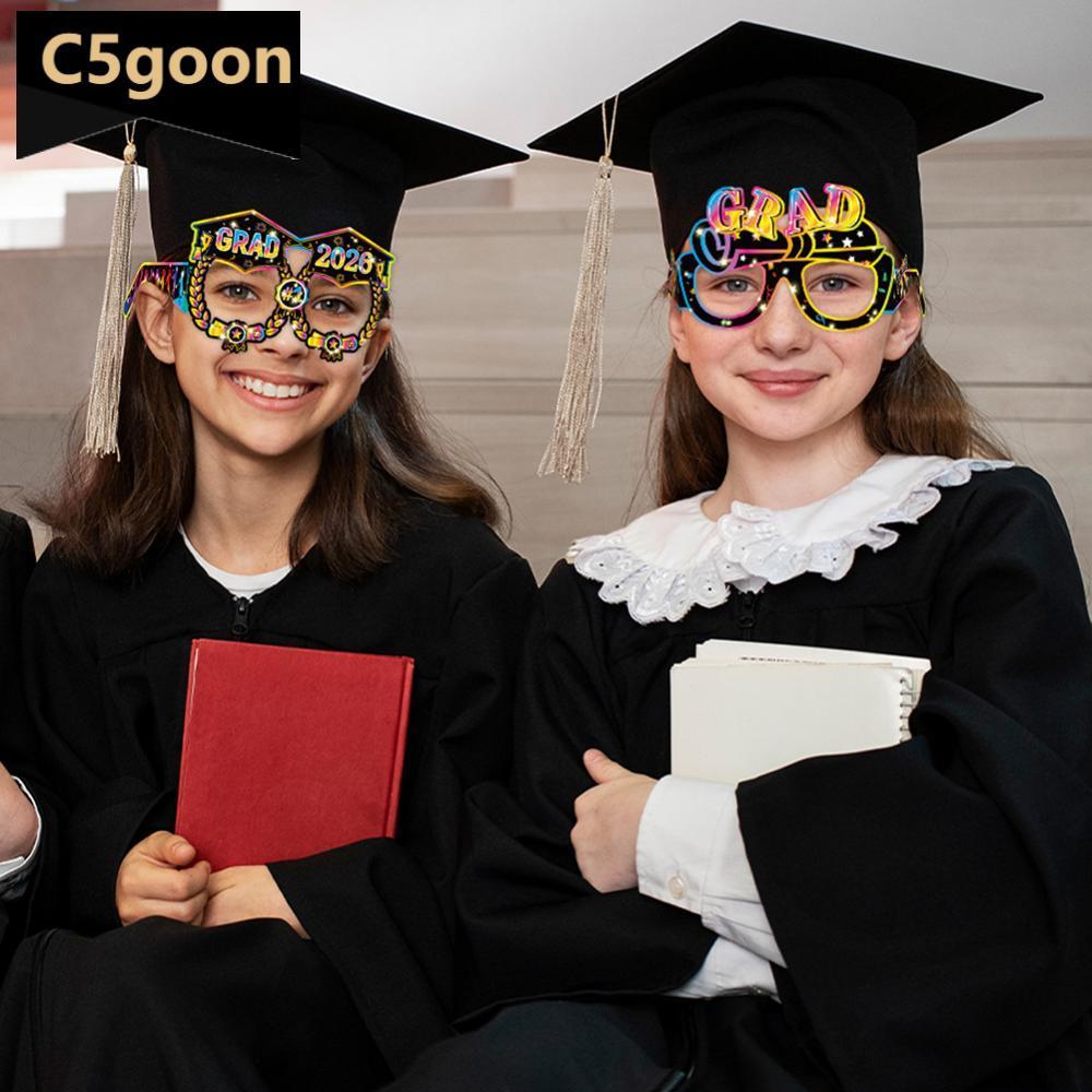 C5GOON 8 Cái / bộ 2026 Đen Vàng Hồng Lấp Lánh Bìa Kính Tốt Nghiệp Tiệc Sinh Nhật Ảnh Chống Đỡ Dự Tiệ