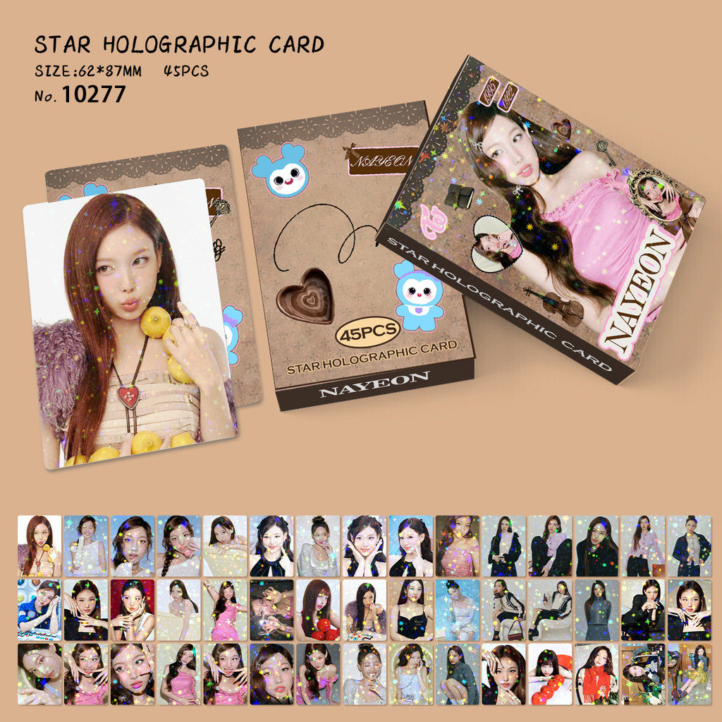 Bán Buôn 45 Chiếc Gypsophila Photocards HAI Lần Hàng Hóa NAYEON Photocards Ngôi Sao Flashcards Lin N
