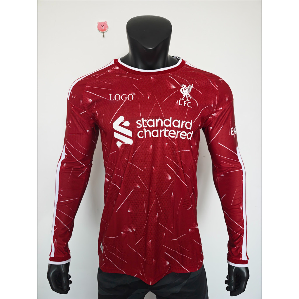 MỚI 2026-27 Liverpool Home Player Áo dài tay, Tên & Số tùy chỉnh, Vải thoáng khí cao cấp, S-3XL