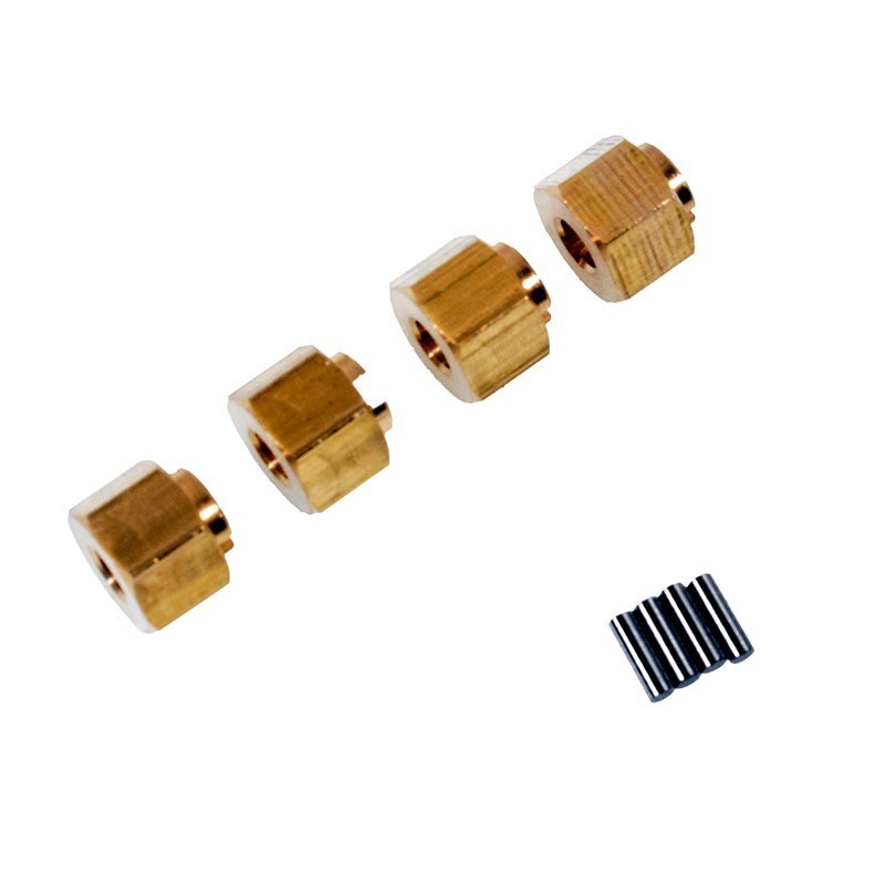 4 / 5 / 6mm Độ dày bằng đồng thau 7mm Bánh xe Hex Hub, Bộ phận nâng cấp FCX24-07 Phù hợp với 1 / 24 