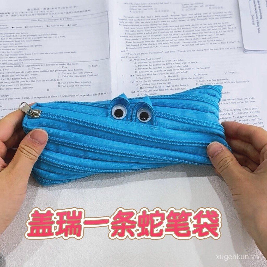 Crazy Animal City Pencil Case Gary A Rắn Hoạt Hình Ngoại Vi Cá Tính Một Dây Kéo Sinh Viên Văn Phòng 