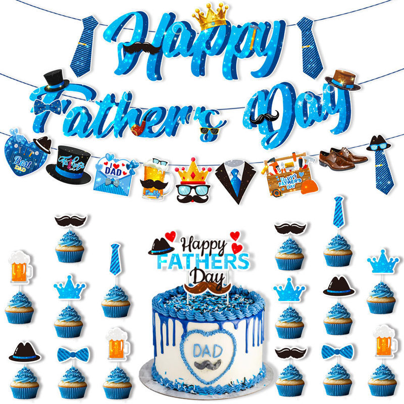Ngày Của Cha Trang Trí Tiệc Kéo Cờ F ather 'sDay Đảng Biểu Ngữ Kéo Cờ 6 / 3