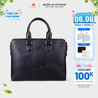 Cặp công sở yuumy (thời trang nam đi làm cỡ lớn - cặp da caym01)