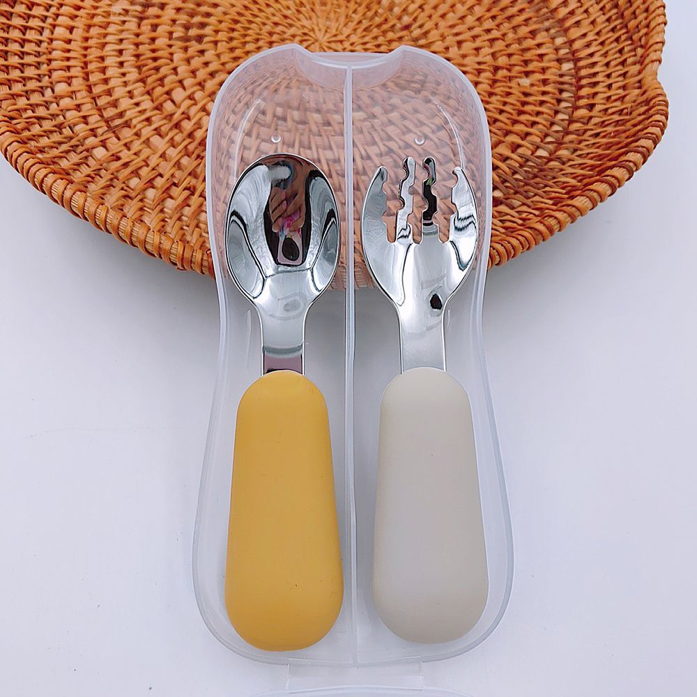 Children316Stainless food-grade accessories6xx Self-feeding spoon, baby's preferred steel fork, eati
