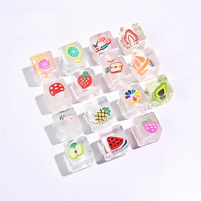 Viên đá chống căng thẳng trái cây Kawaii 12 miếng b00