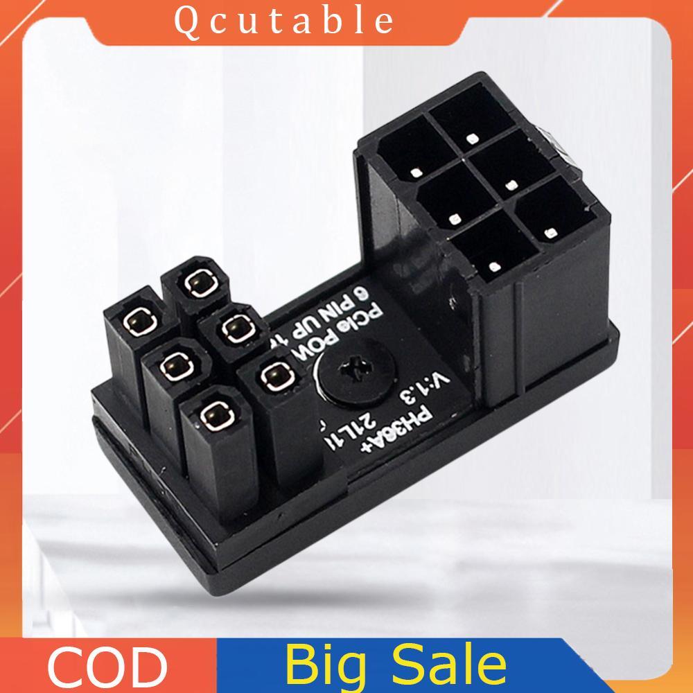 GPU Power Board 6 Pin GPU Power Connector Turn Connector 8 Pin Góc 180 Độ cho PC Card đồ họa máy tín