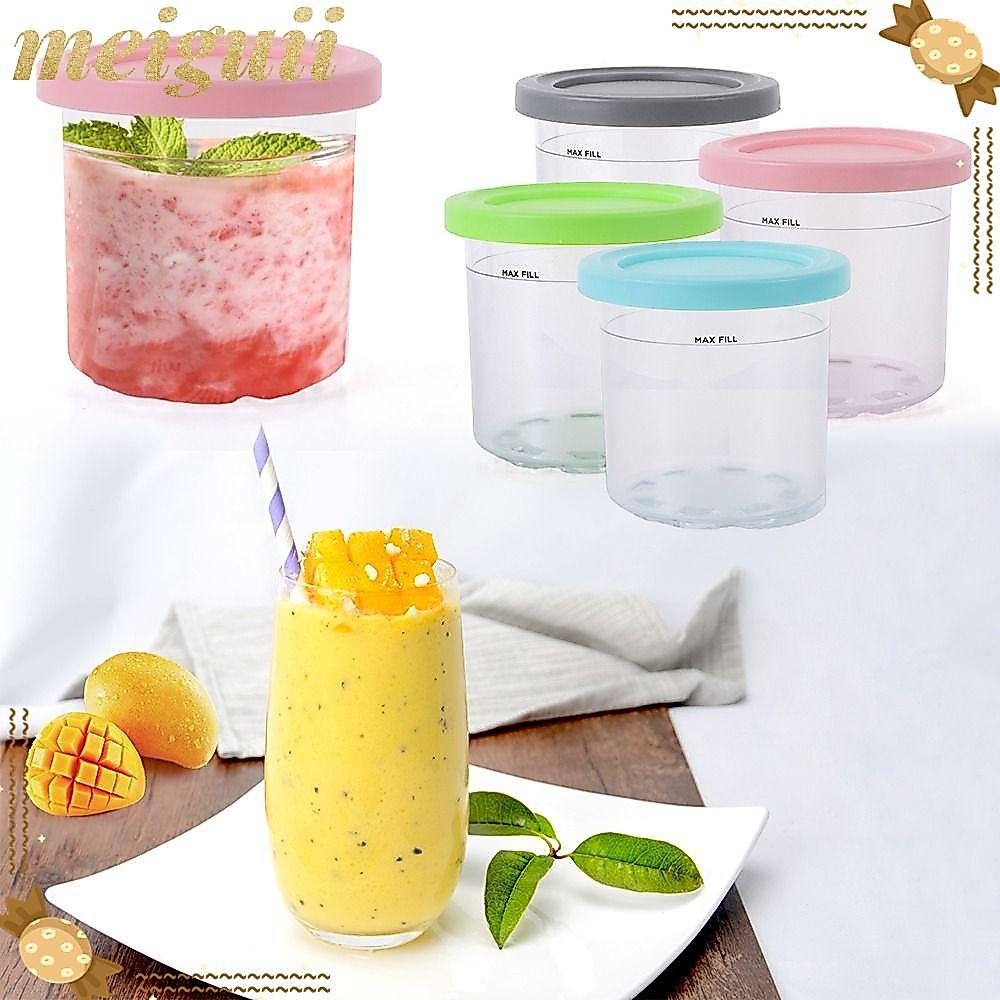 MEIGUII 2 / 4 Hộp Đựng Kem Nhựa Chống Rò Rỉ Hộp Chai Bảo Quản Lọ Cho Ninja Creami Cho Ninja