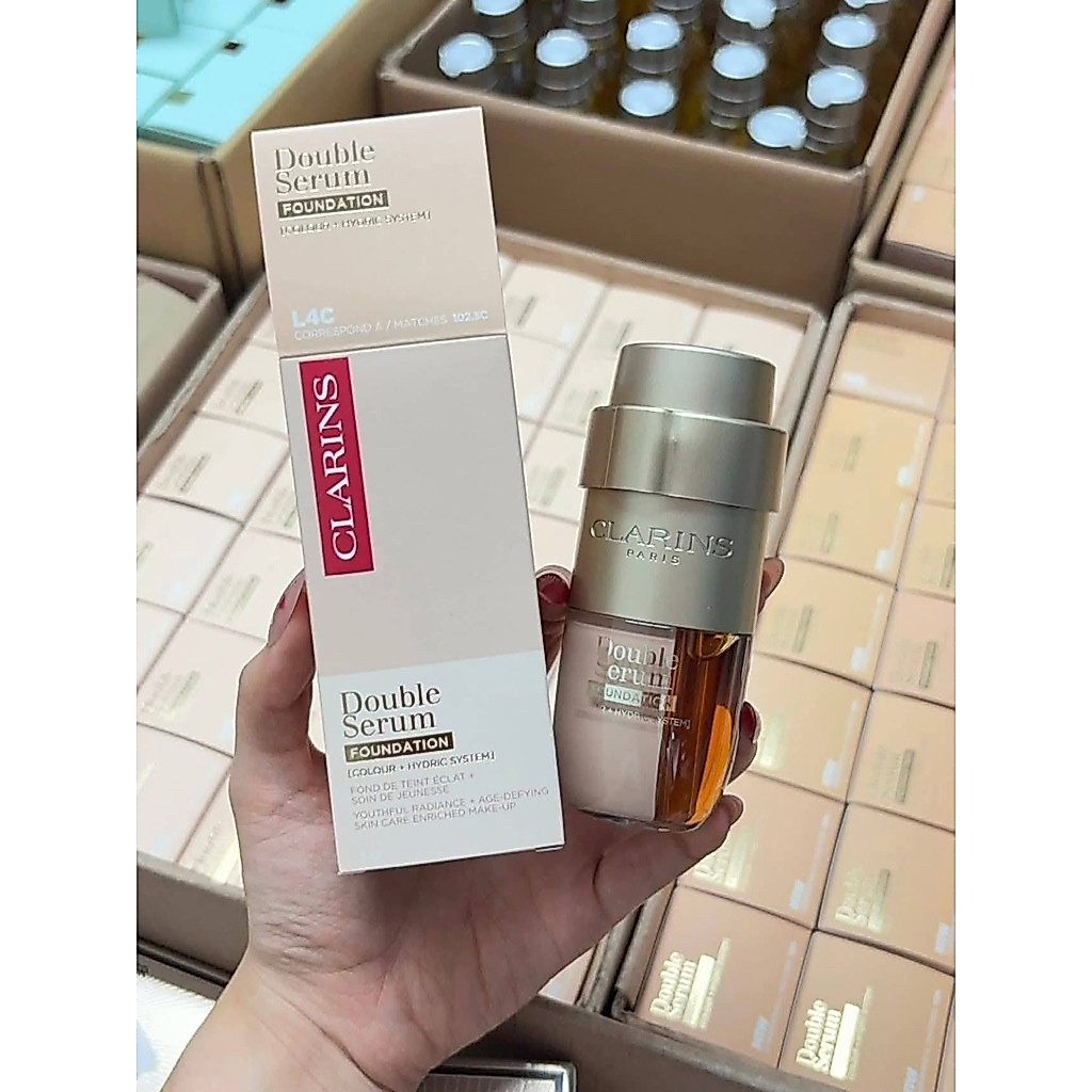 [AUTH 100%] KEM NỀN 2 NGĂN CLARINS DOUBLE SERUM FOUNDATION #L4C