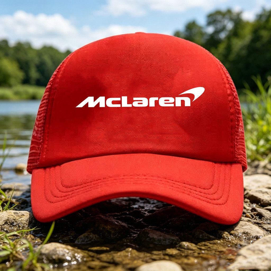 Lưới thoáng khí Mặt sau Trucker Cap McLaren Formula One Team In Logo Snapback Cap Lái xe ngoài trời 
