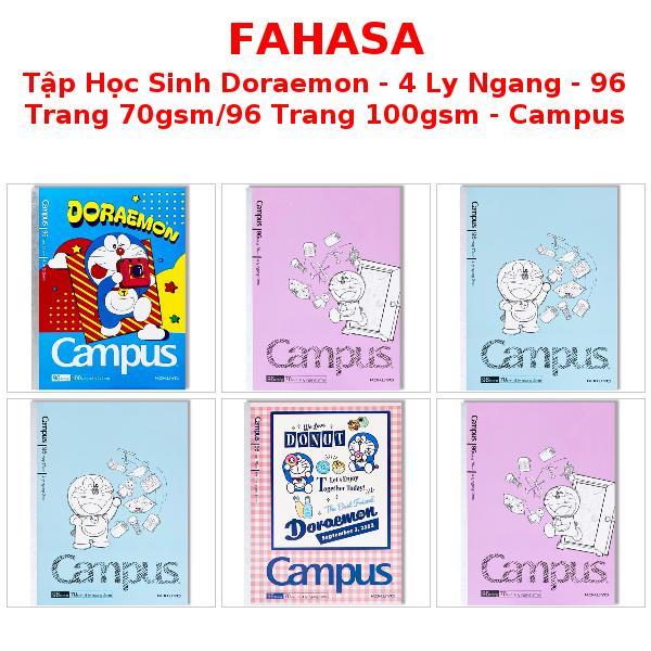 Tập Học Sinh Doraemon - 4 Ly Ngang - 96 Trang 70gsm/96 Trang 100gsm - Campus
