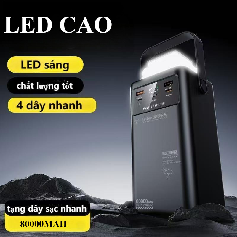 (LED CAO )sạc dự phòng pd120w 150000mah 90000mah pin dự phòng màn hình led tích hợp tích hợp