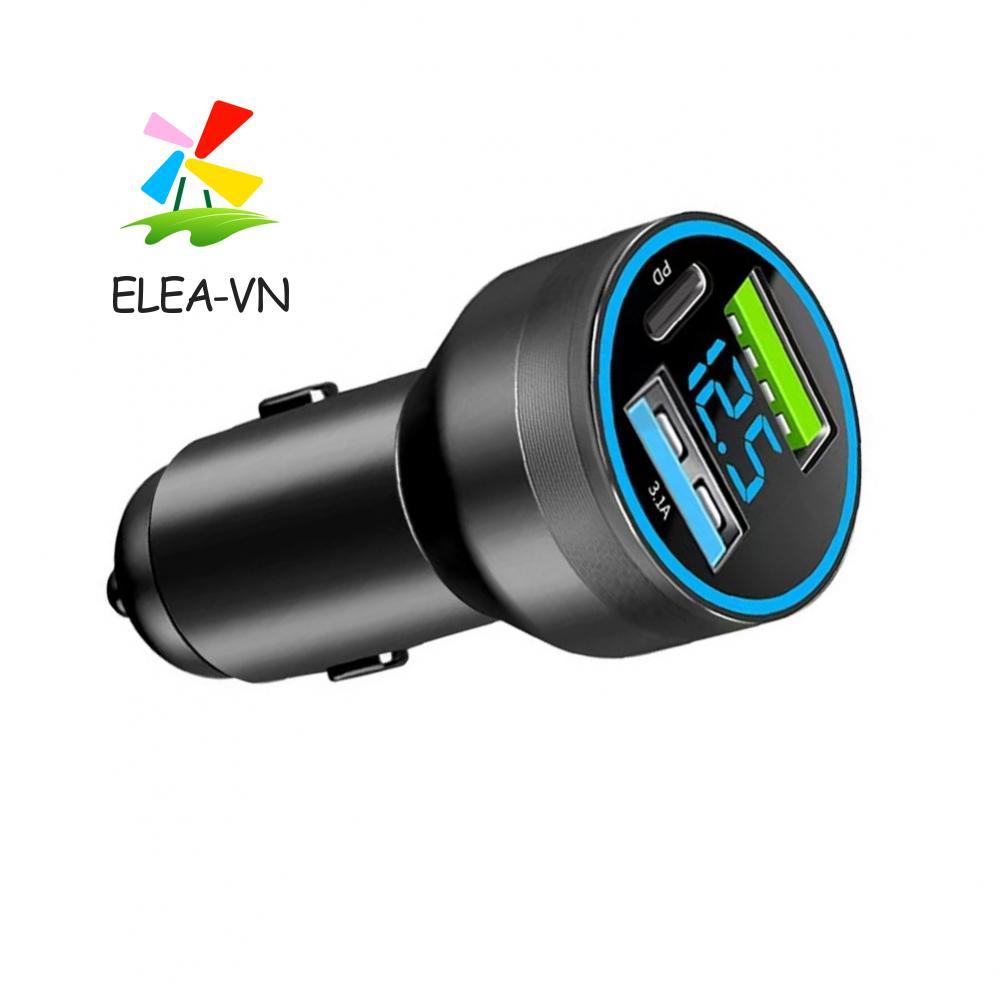 Bộ sạc ô tô 30W PD Màn hình kỹ thuật số Sạc nhanh 3 cổng Hai cổng PD30W