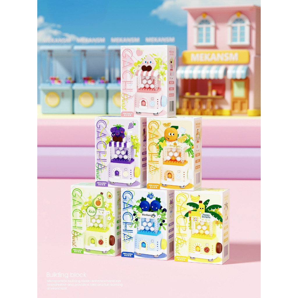 TR NEW Gachapon Fruit Shop DIY Mini Block Trang trí bàn