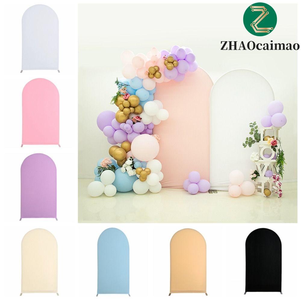 ZHAOcaimao ZHAOCAIMAO Arch Backdrop Stand Cover, Doubleside Solid Color Double Sided Arch Backdrop C