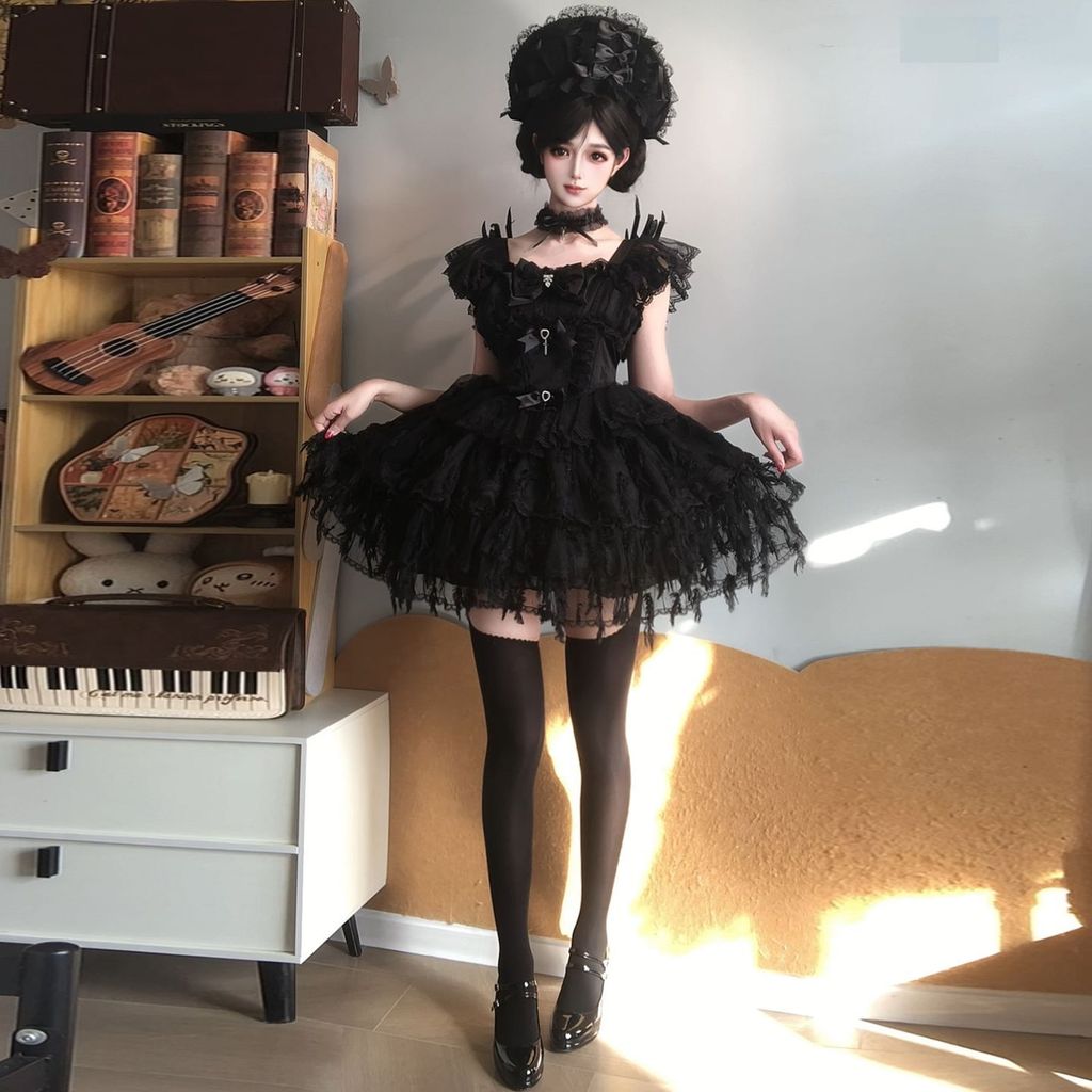 Đầm Bánh Chính Hãng lolita Đầm Coquettish Ngọt lolita Chó Ngắn Tháng Ba YUML