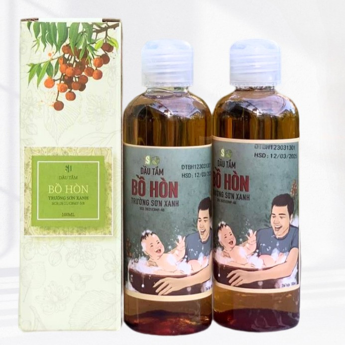 100ml Dầu tắm Trẻ em Bồ Hòn HTX Sinh Dược 100ml- sữa tắm cho trẻ em 100% từ thiên nhiên An Lành cho 