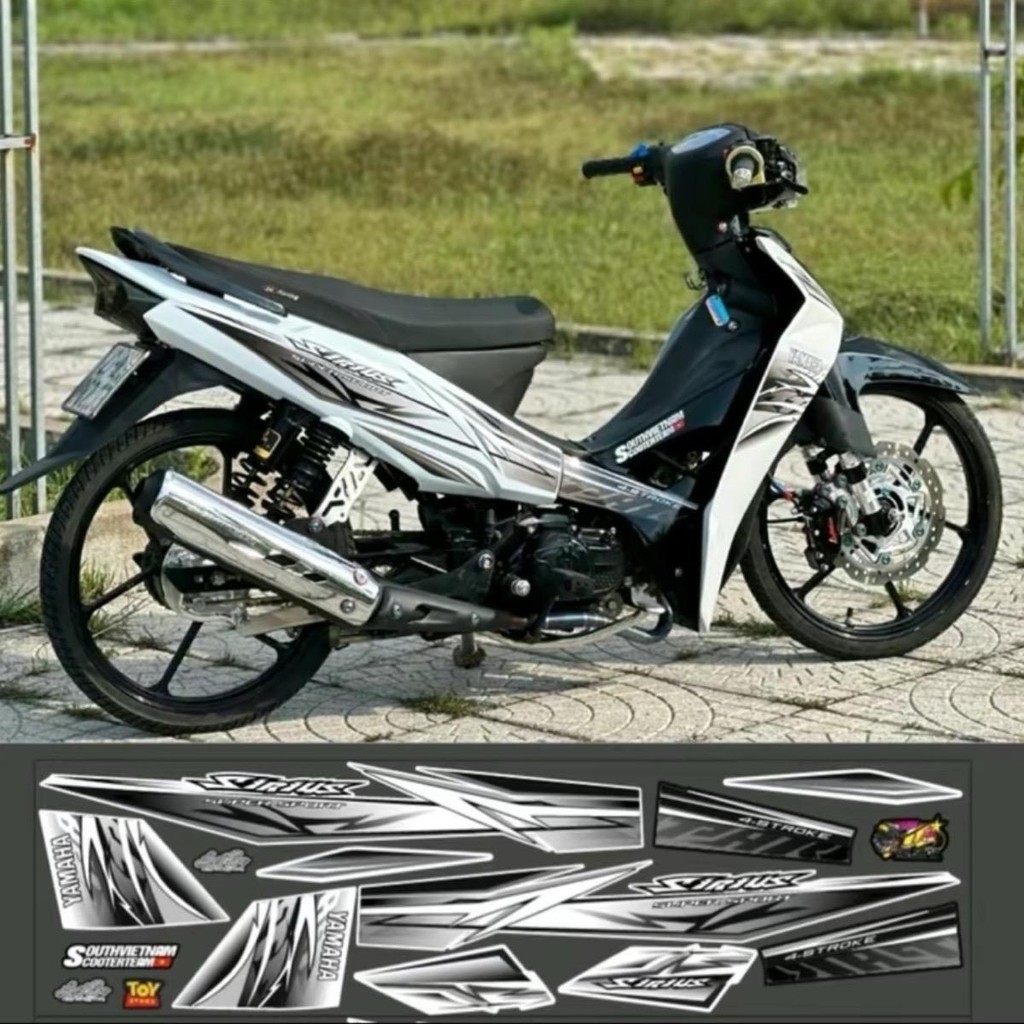 [VN] Tem Rời Sấm Sét Dán xe Sirius 50-110 (Chất liệu decal)
