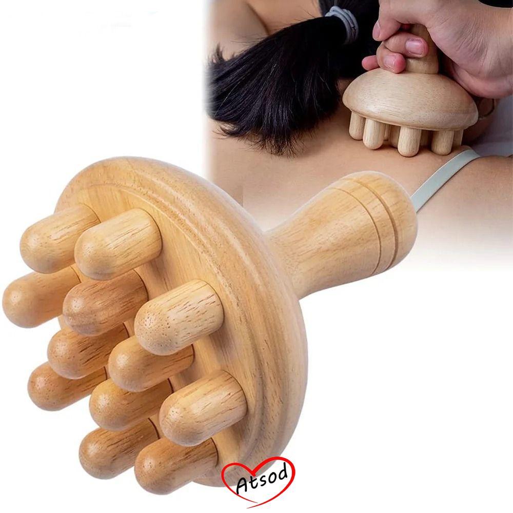Máy mát xa đế chân ATSOD, Máy mát xa con lăn bằng gỗ, Máy mát xa bàn chân thư giãn cơ bắp bằng gỗ di