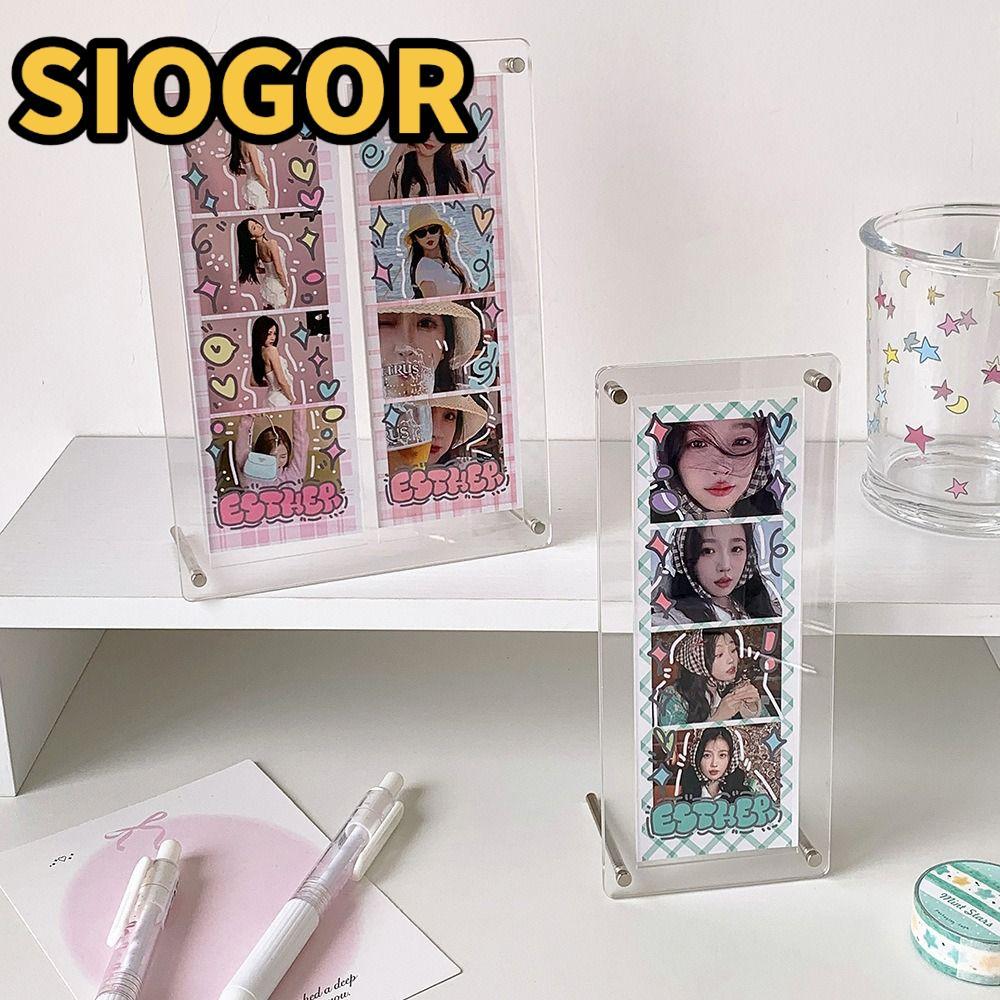 SIOGOR Photocard Stand, Acrylic DIY Frame Kpop Photocard Frame, INS Picture Frame Life Four Cut