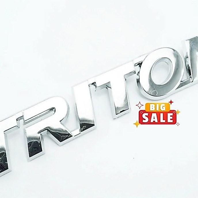 Chữ Nổi Triton Dán Đuôi Xe Mitsubishi Triton - Tem Chữ Triton Dán Bửng Cốp Mitsubishi Triton