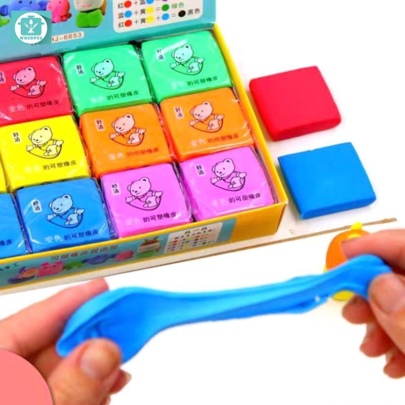 Woedpez 2 Bộ Tẩy Kneaded Plasticity Eraser Moldable Eraser Artist Eraser