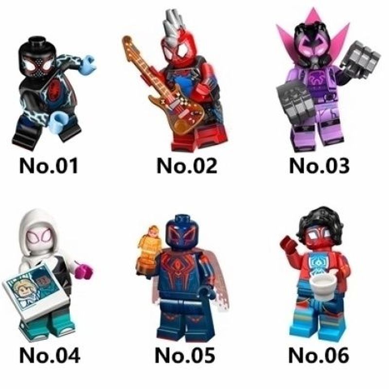 Spider-Man 2099 Lucky Draw 71050 Xác nhận mã quét được chỉ định Avengers Minifigure Iron Man