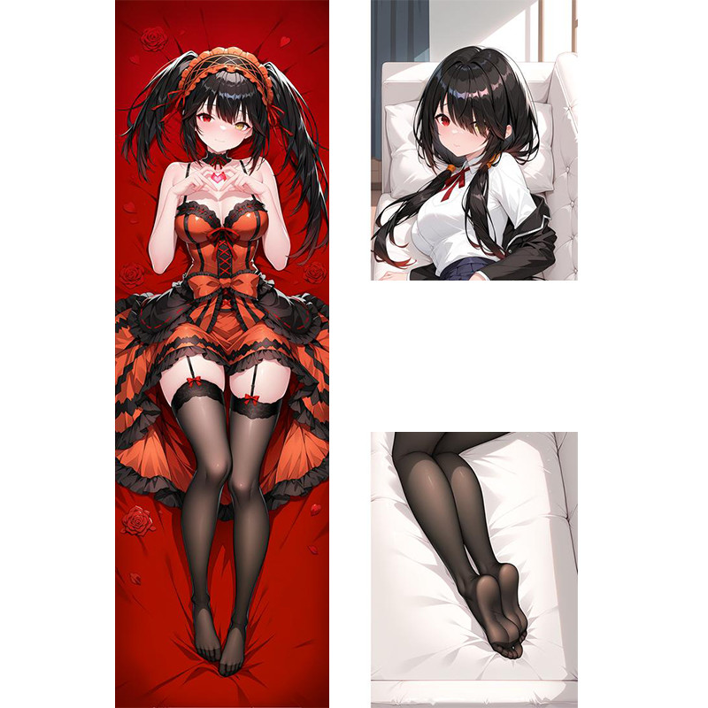 NGÀY Một TRỰC TIẾP Tokisaki Kurumi Gợi Cảm Dakimakura Anime Cô Gái Thân Gối Bao Gối Nhật Bản Ôm Waif