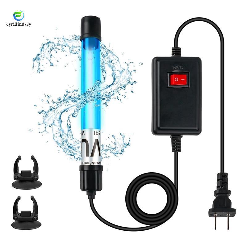 11W Bể Cá UV Cho 55-150 Gallon Bể Cá Cá Tảo Sạch Ánh Sáng Xanh Máy Tẩy Tảo 11W US Cắm