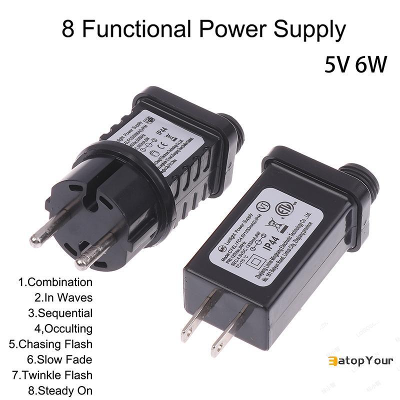 EatopYour EU / US Cắm 5VDC 6W 8 Chức Năng SELV Đèn LED Driver Switch Adapter IP44 Chiếu Sáng Laser C