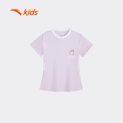 Anta Kids Áo Thun Thời Trang Bé Gái Áo thun thể thao áo trẻ em bé gái thoáng mát 3626B9705U