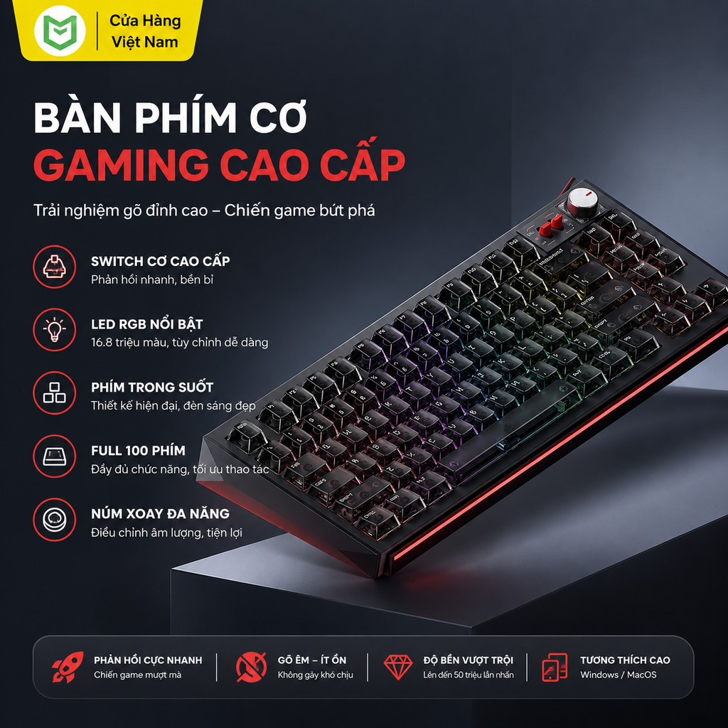 BÀN PHÍM CƠ NUPHY WH80 - CÔNG NGHỆ ĐỈNH CAO, CÁ NHÂN HÓA TUYỆT ĐỐI