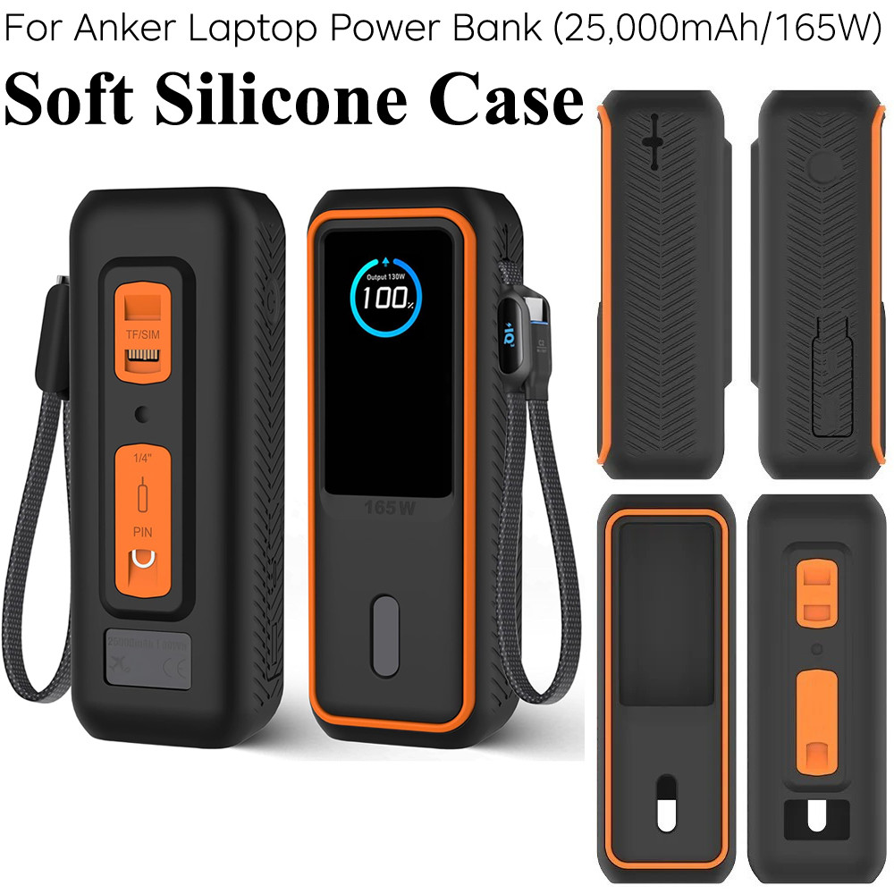 Ốp Silicon Mềm Cho Laptop Anker Power Bank (25.000mAh / 165W), Lưu Trữ Thẻ SD / SIM, Vỏ Bảo Vệ Du Lị