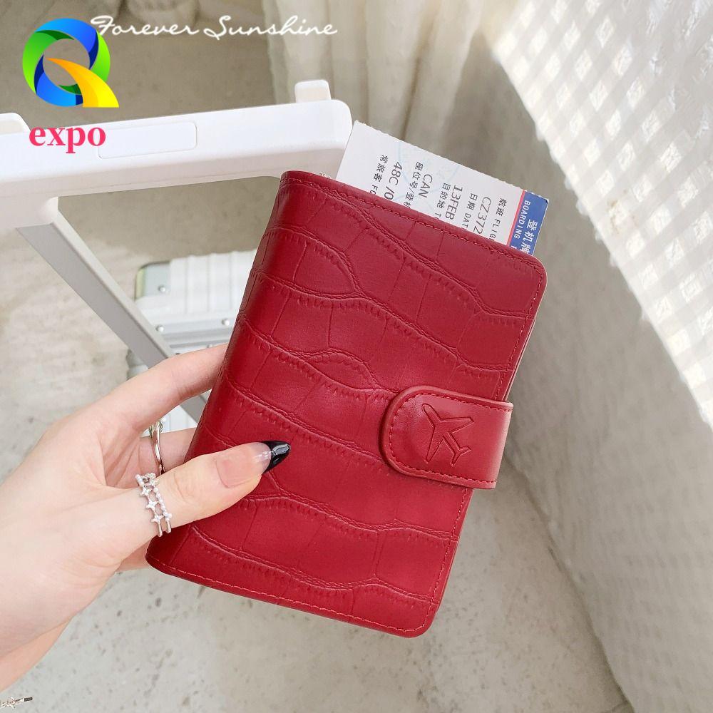 EXPO LIMIT Túi Hộ Chiếu PU, Máy Bay Check-in RFID Chống Trộm Passband Giá Đỡ, Hộp Đựng Thẻ Di Động Đ