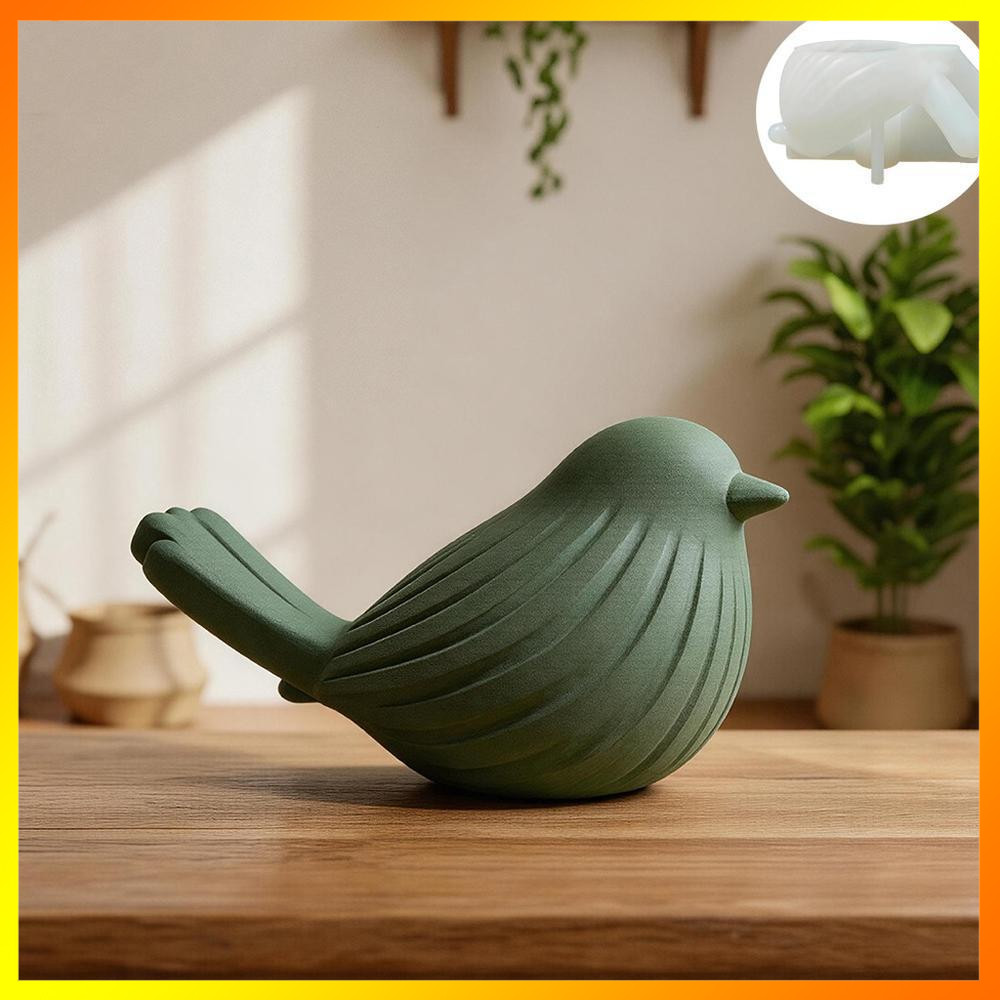 Sọc 3D Sọc Chim Khuôn 3D Chim Khuôn Silicon Tối Giản Thực Phẩm Cấp Cho Handmade Thủ Công Phòng Thu T